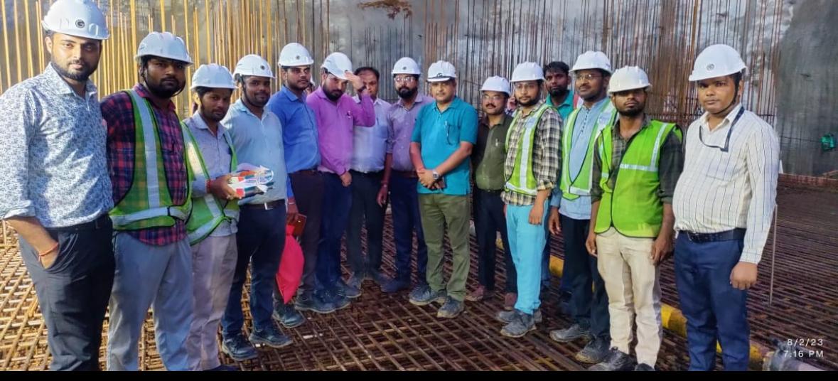 Safety first — site team